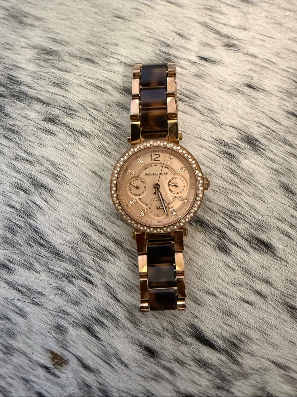 Michael Kors Rose Gold and Tortoiseshell Watch